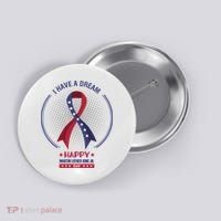 Happy Martin Luther King Jr Day USA Button thumb 0