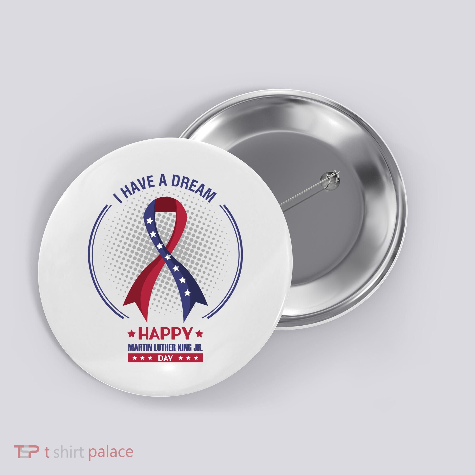 Happy Martin Luther King Jr Day USA Button