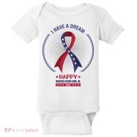 Happy Martin Luther King Jr Day USA Baby Bodysuit thumb 0