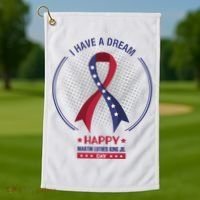 Happy Martin Luther King Jr Day USA Golf Towel thumb 1