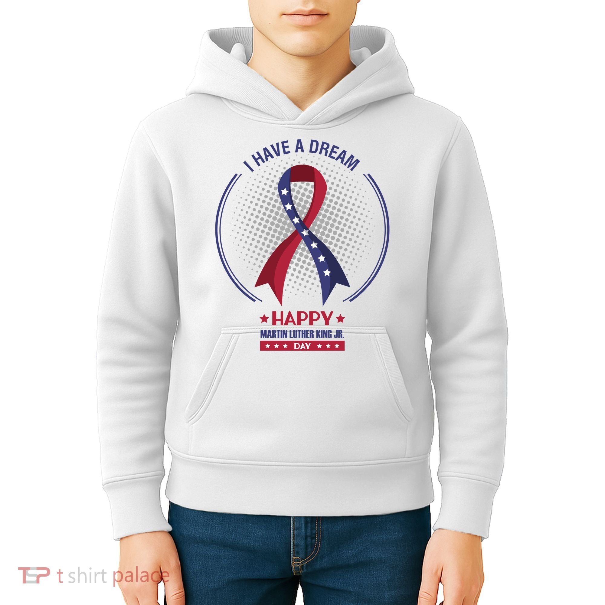 Happy Martin Luther King Jr Day USA Kids Hoodie