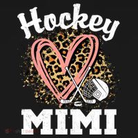 Hockey Mimi Leopard Heart Ice Hockey Grandma Great Gift Backpack thumb 2