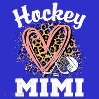 Hockey Mimi Leopard Heart Ice Hockey Grandma Great Gift Coaster thumb 2