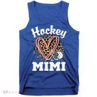 Hockey Mimi Leopard Heart Ice Hockey Grandma Great Gift Tank Top thumb 0