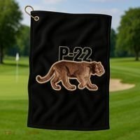 Hollywood Mountain Lion P22 Los Angeles Cougar Golf Towel thumb 1