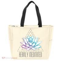 Heavily Meditated Lotus Minimalist Meditation Spiritual Gift Tote Bag thumb 0