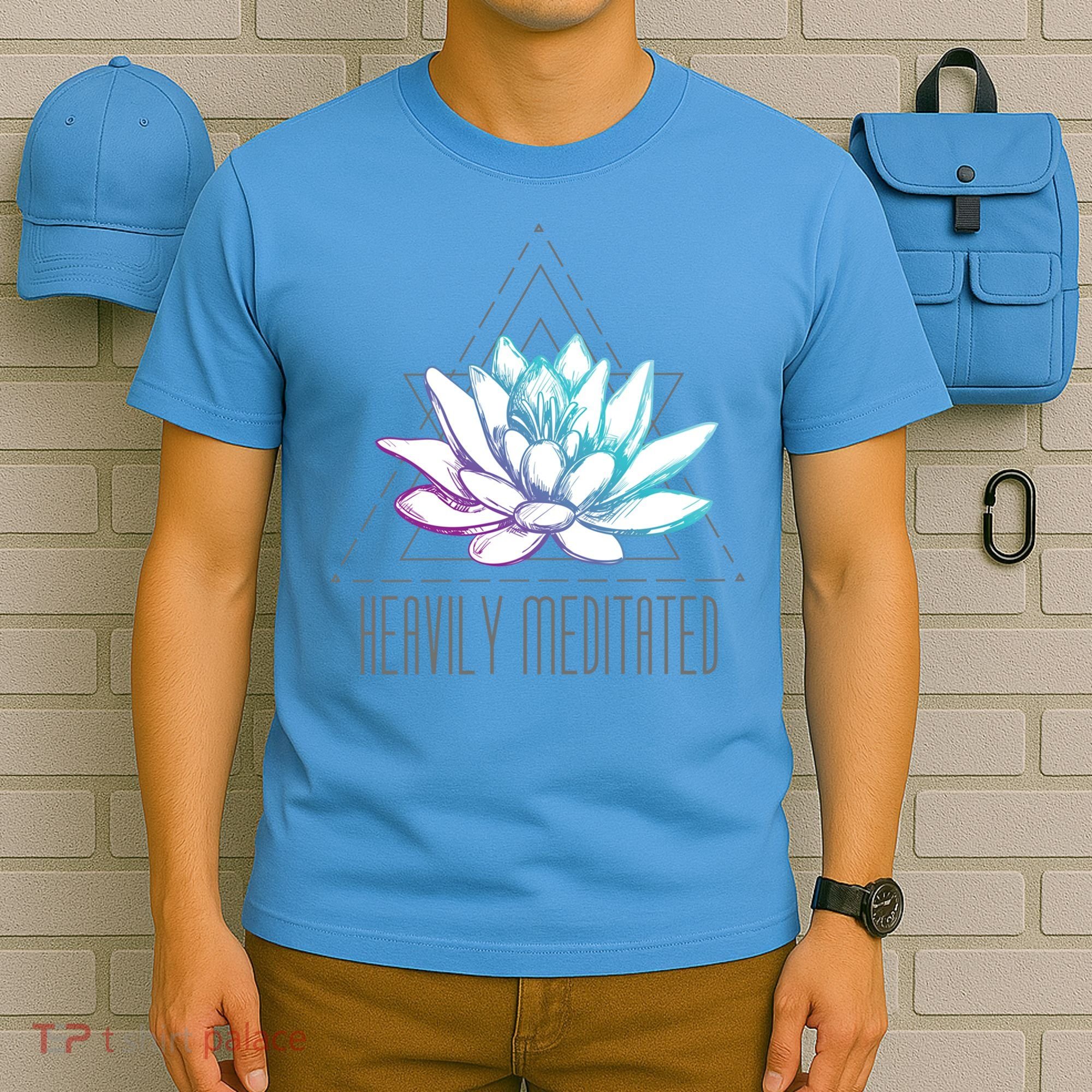 Heavily Meditated Lotus Minimalist Meditation Spiritual Gift T-Shirt