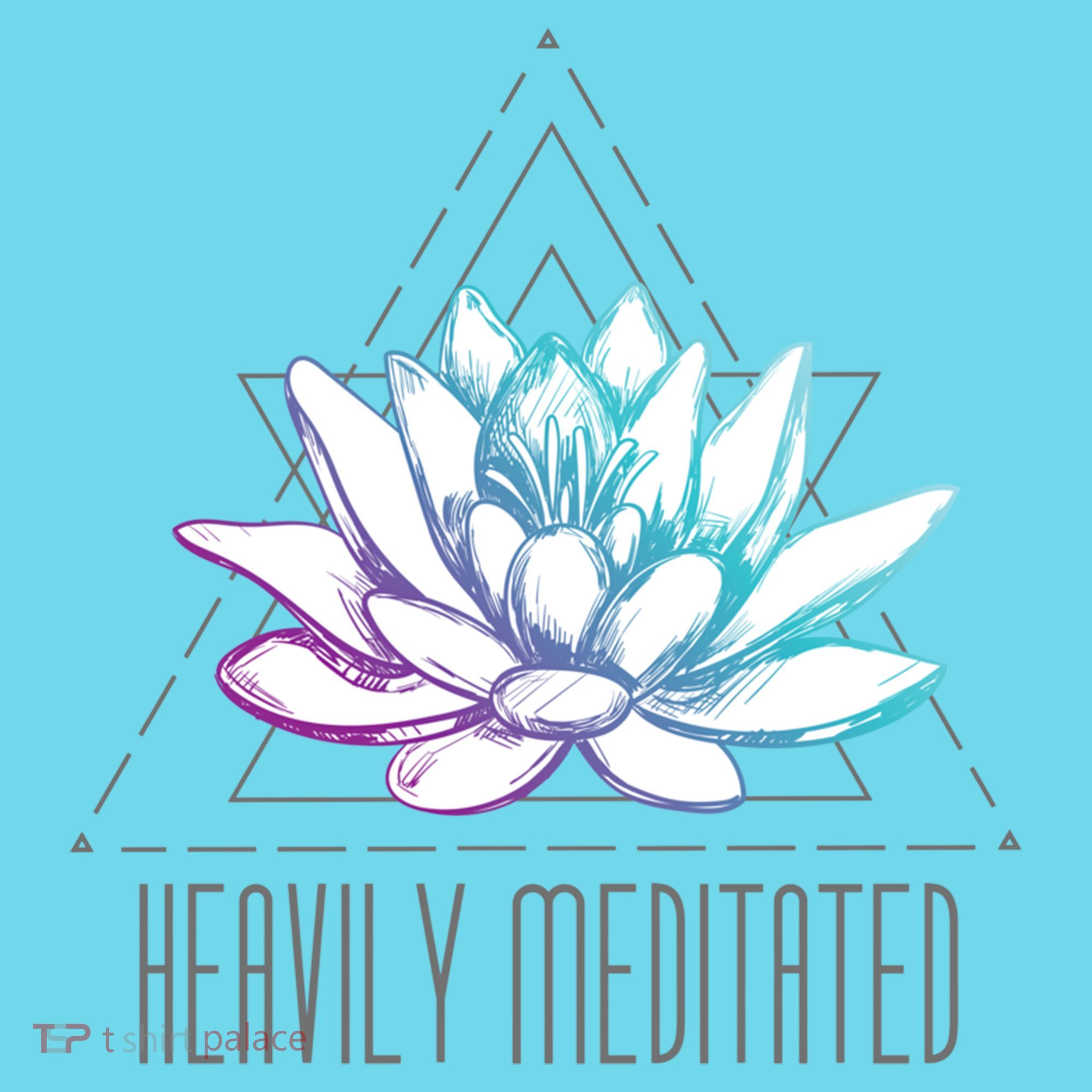 Heavily Meditated Lotus Minimalist Meditation Spiritual Gift T-Shirt