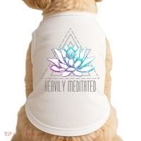 Heavily Meditated Lotus Minimalist Meditation Spiritual Gift Doggie Tank thumb 0