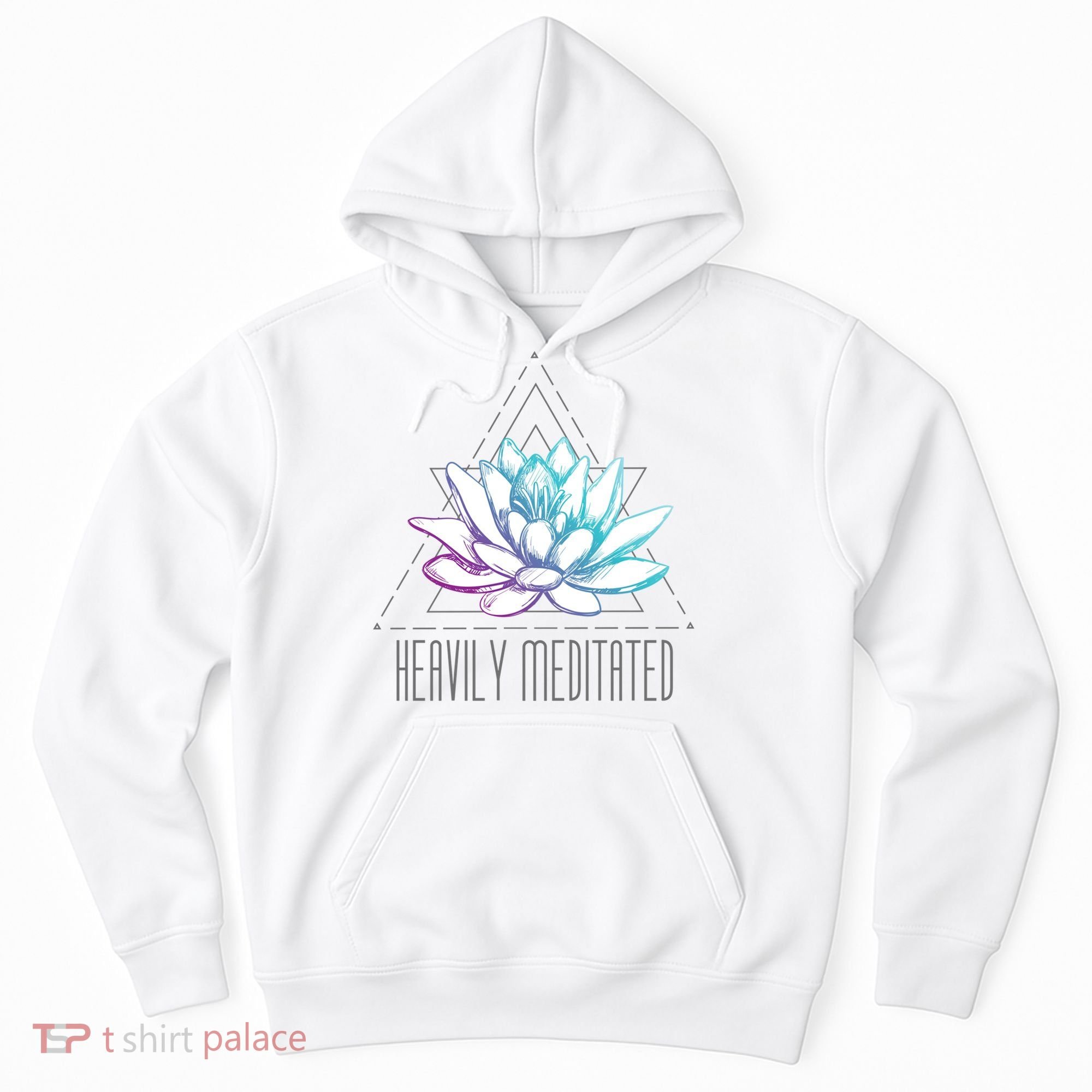 Heavily Meditated Lotus Minimalist Meditation Spiritual Gift Hoodie