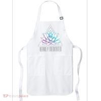 Heavily Meditated Lotus Minimalist Meditation Spiritual Gift Apron thumb 0