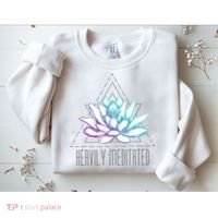 Heavily Meditated Lotus Minimalist Meditation Spiritual Gift Sweatshirt thumb 2