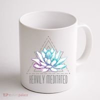 Heavily Meditated Lotus Minimalist Meditation Spiritual Gift Coffee Mug thumb 1