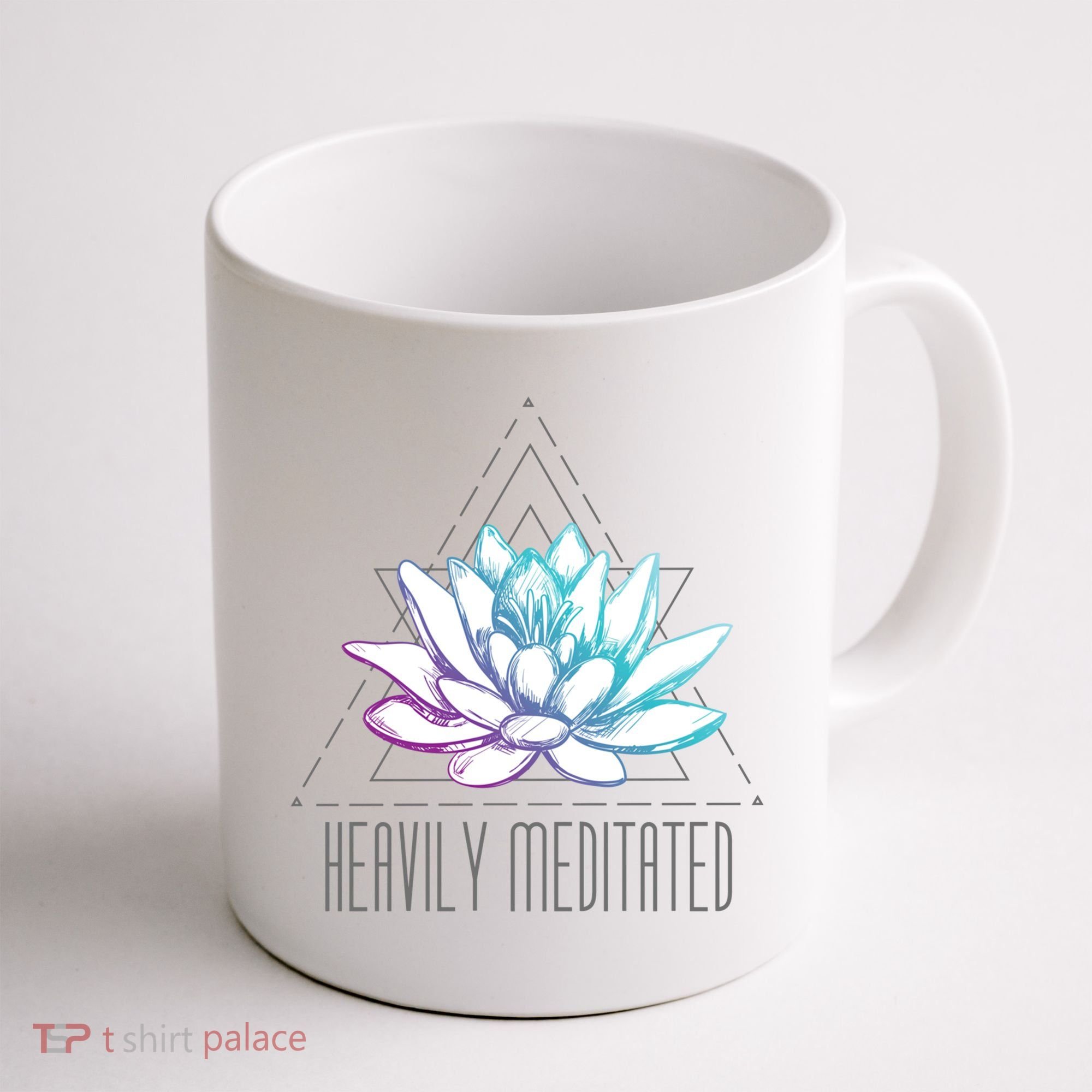 Heavily Meditated Lotus Minimalist Meditation Spiritual Gift Coffee Mug