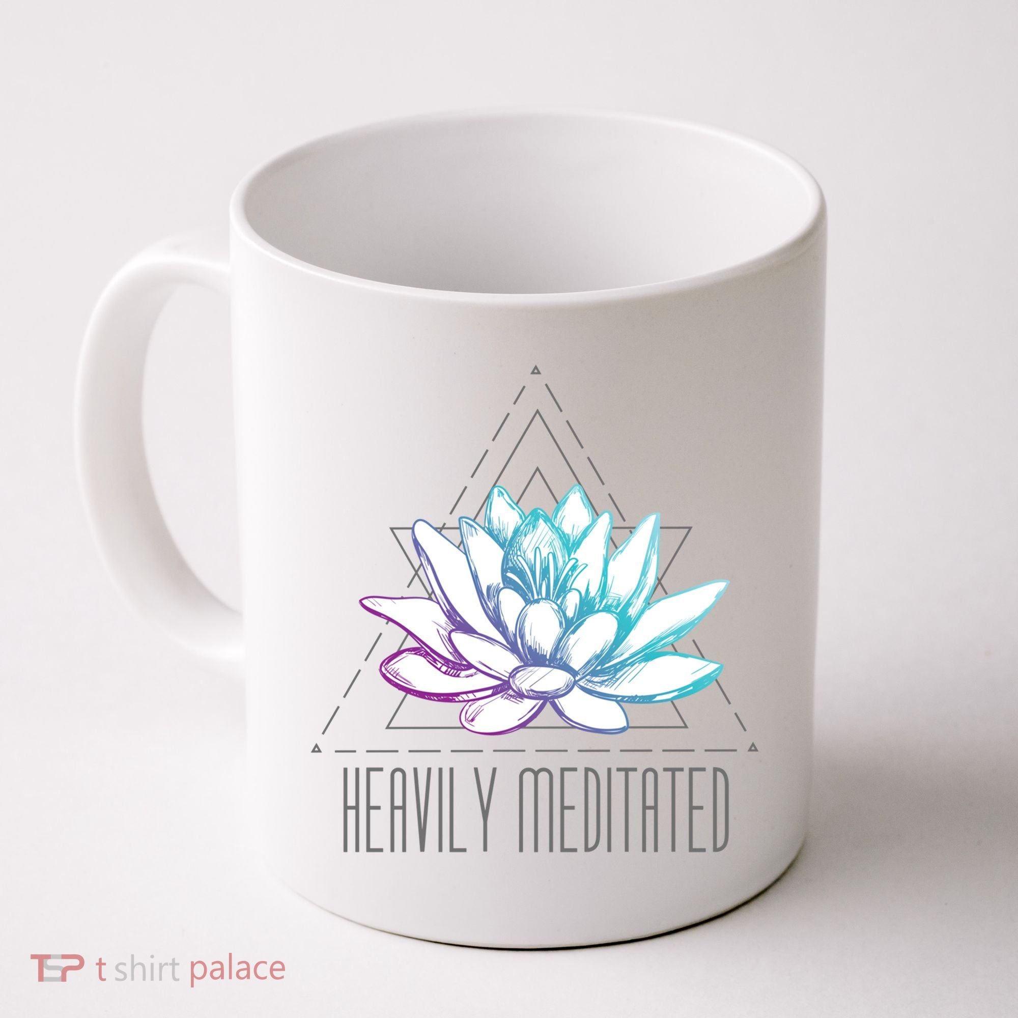 Heavily Meditated Lotus Minimalist Meditation Spiritual Gift Coffee Mug