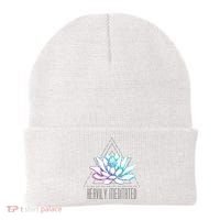 Heavily Meditated Lotus Minimalist Meditation Spiritual Gift Beanie thumb 0