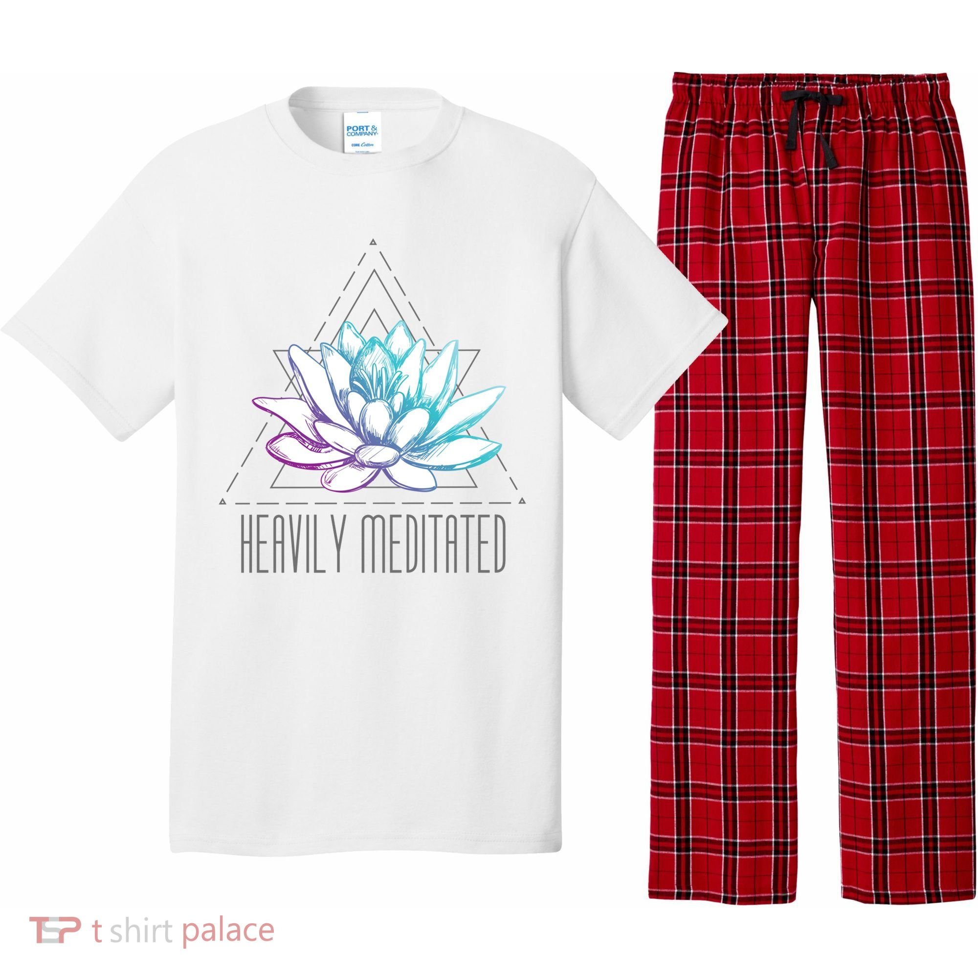 Heavily Meditated Lotus Minimalist Meditation Spiritual Gift Pajama Set