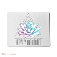 Heavily Meditated Lotus Minimalist Meditation Spiritual Gift Mousepad thumb 0