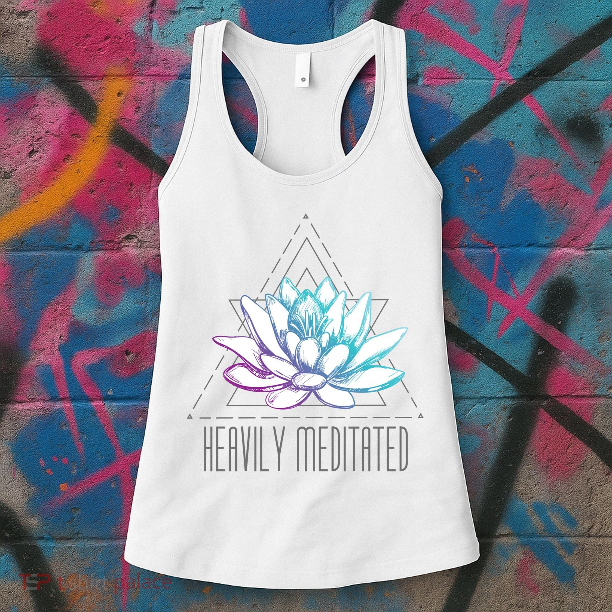 Heavily Meditated Lotus Minimalist Meditation Spiritual Gift Women's Tank Top