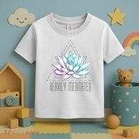 Heavily Meditated Lotus Minimalist Meditation Spiritual Gift Toddler T-Shirt thumb 3