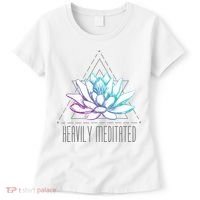 Heavily Meditated Lotus Minimalist Meditation Spiritual Gift Women's T-Shirt thumb 0