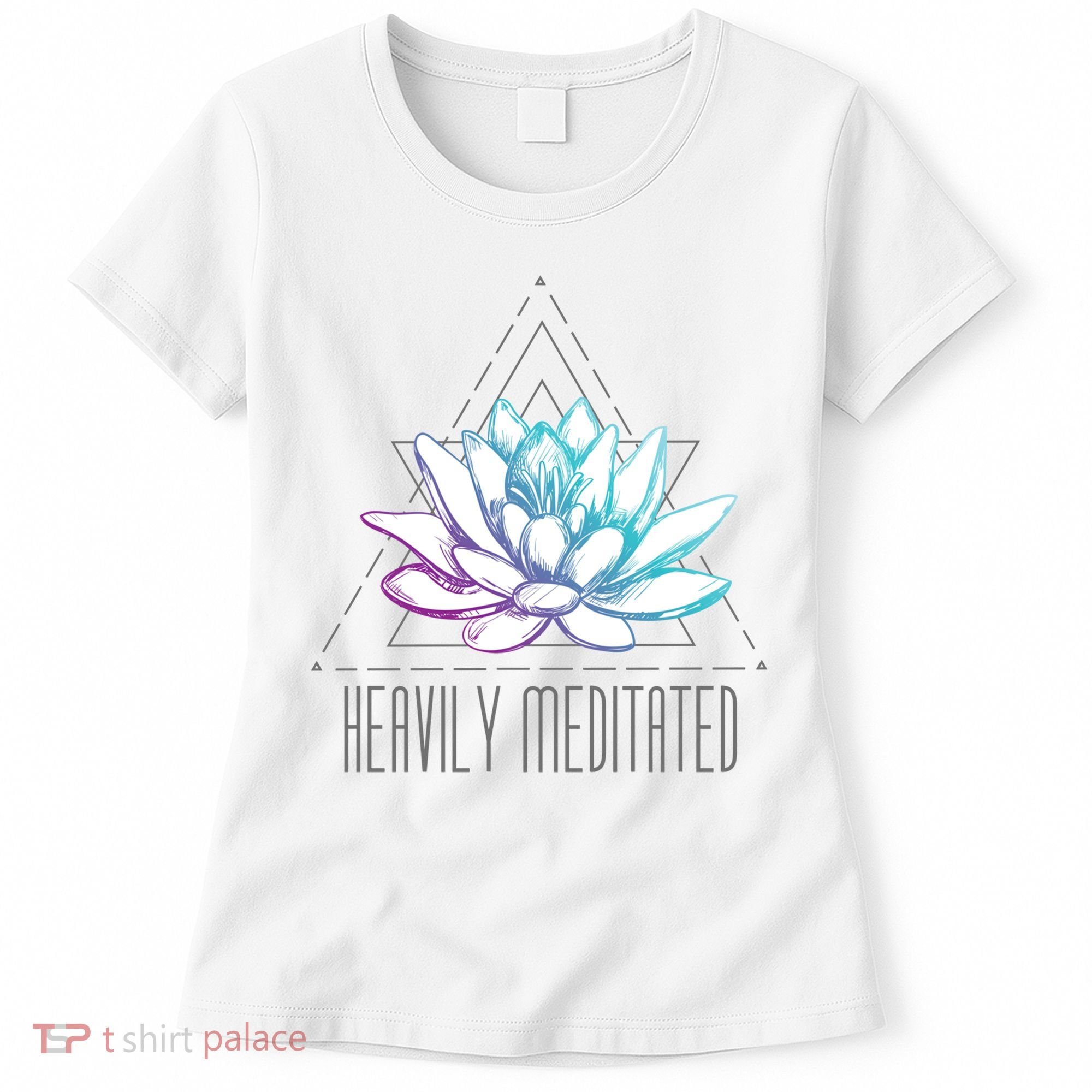 Heavily Meditated Lotus Minimalist Meditation Spiritual Gift Women's T-Shirt