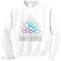 Heavily Meditated Lotus Minimalist Meditation Spiritual Gift Kids Sweatshirt thumb 0