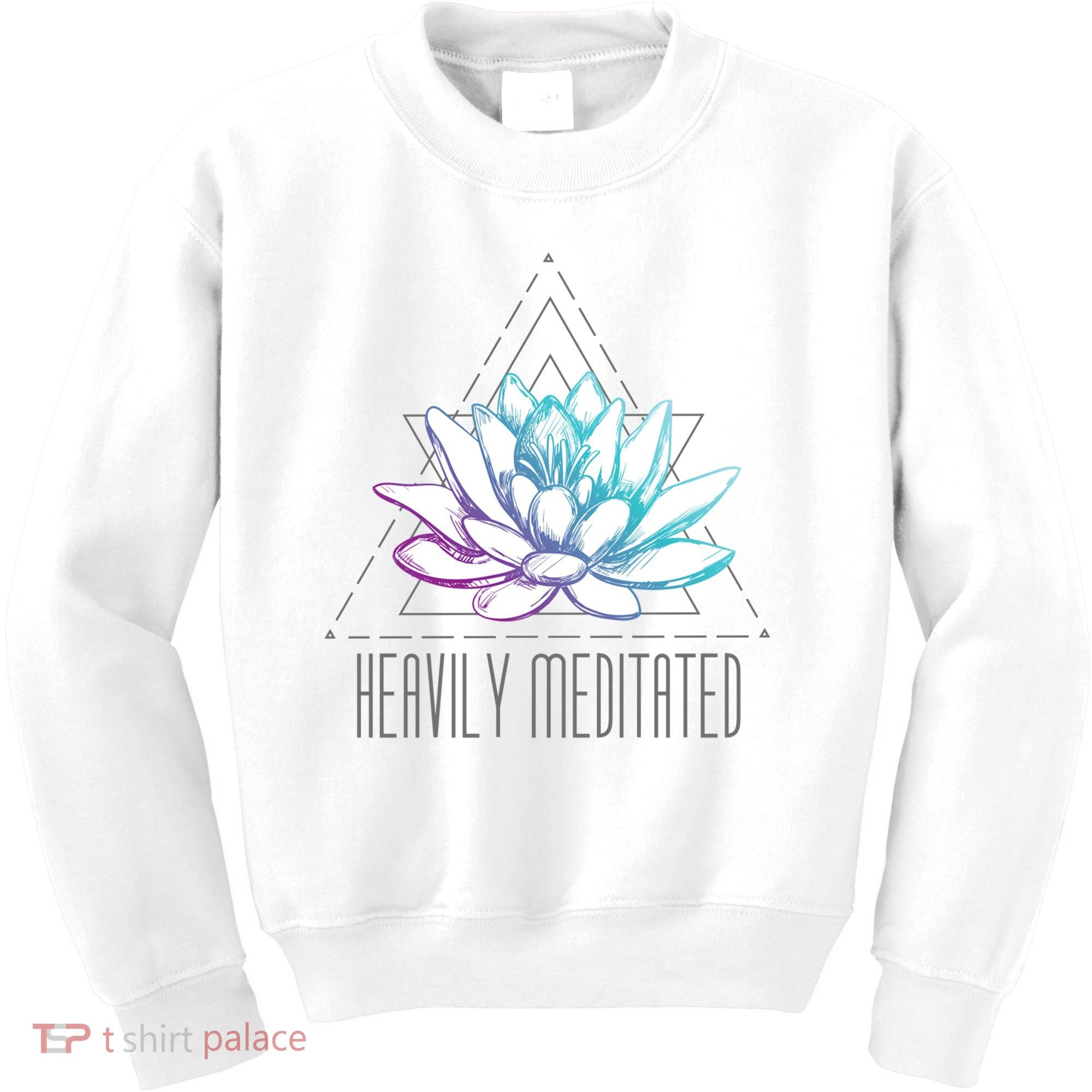 Heavily Meditated Lotus Minimalist Meditation Spiritual Gift Kids Sweatshirt