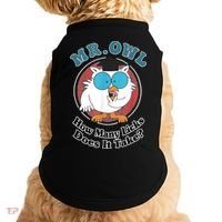 How Many Licks Does It Take Funny Owl Sarcastic Doggie Tank thumb 0