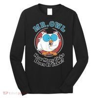 How Many Licks Does It Take Funny Owl Sarcastic Long Sleeve Shirt thumb 0