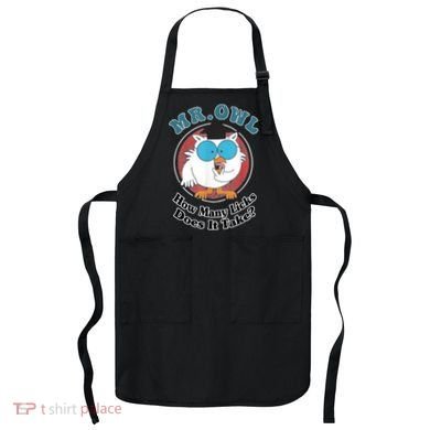 How Many Licks Does It Take Funny Owl Sarcastic Apron