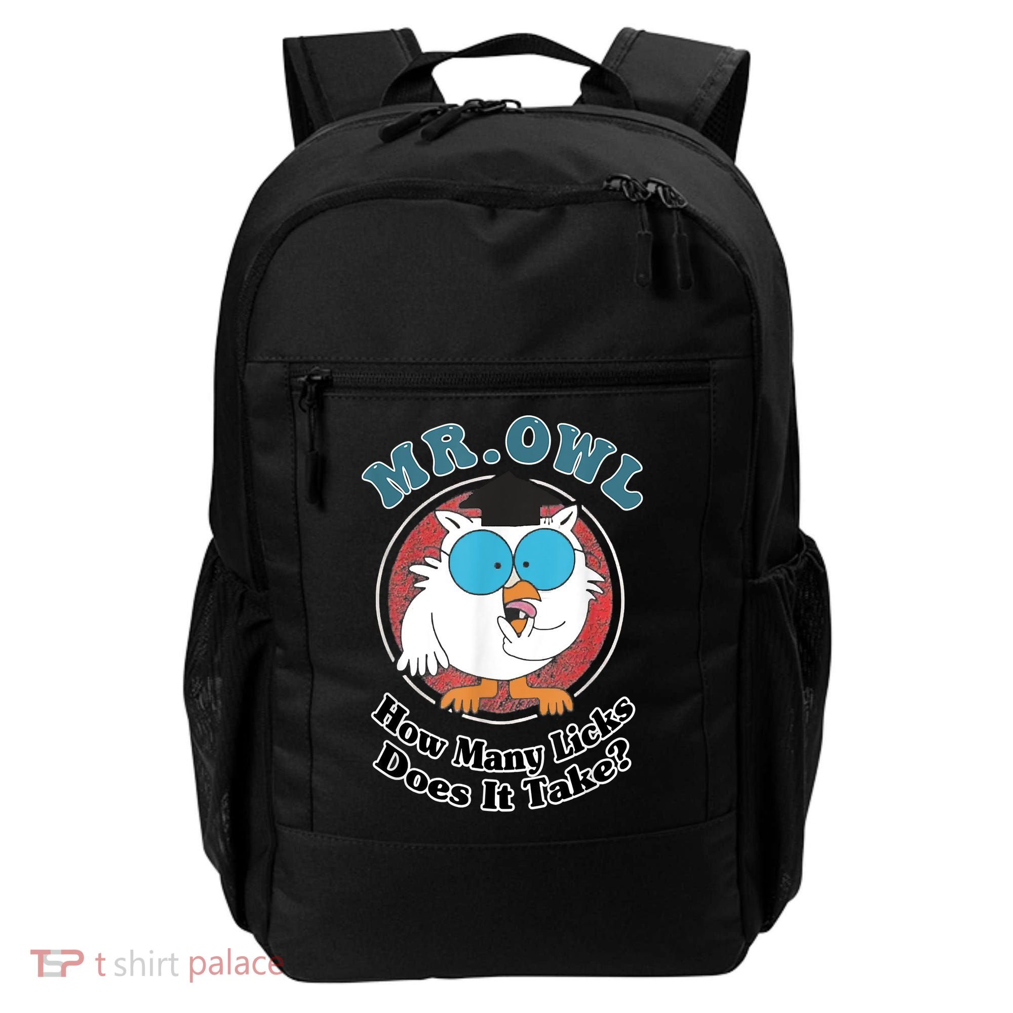 How Many Licks Does It Take Funny Owl Sarcastic Backpack