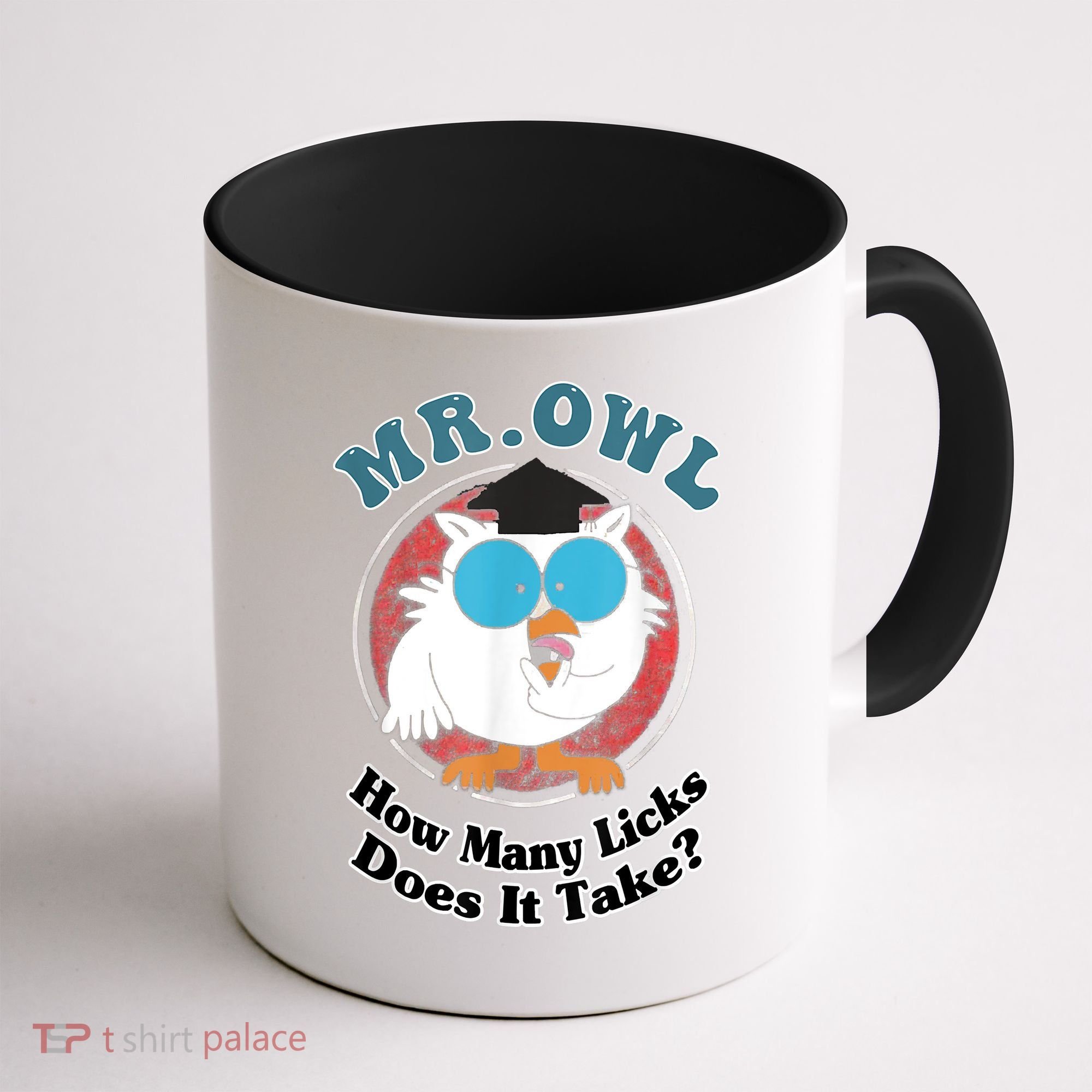 How Many Licks Does It Take Funny Owl Sarcastic Coffee Mug