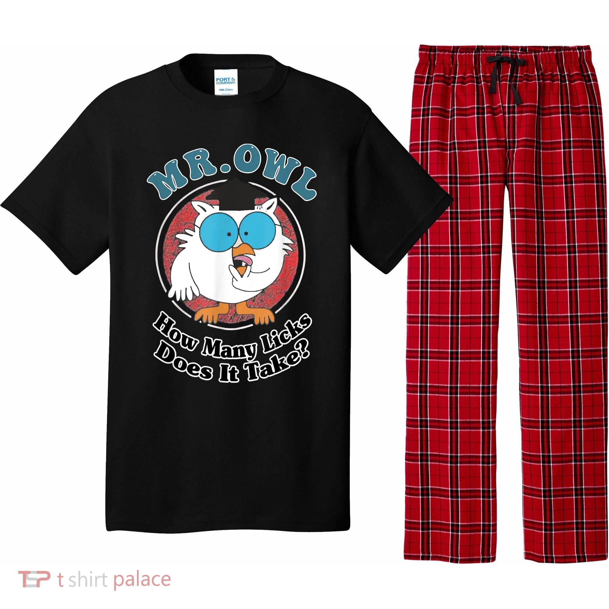 How Many Licks Does It Take Funny Owl Sarcastic Pajama Set