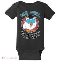 How Many Licks Does It Take Funny Owl Sarcastic Baby Bodysuit thumb 0