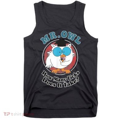 How Many Licks Does It Take Funny Owl Sarcastic Tank Top