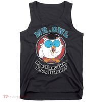 How Many Licks Does It Take Funny Owl Sarcastic Tank Top thumb 0