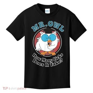 How Many Licks Does It Take Funny Owl Sarcastic Kids T-Shirt