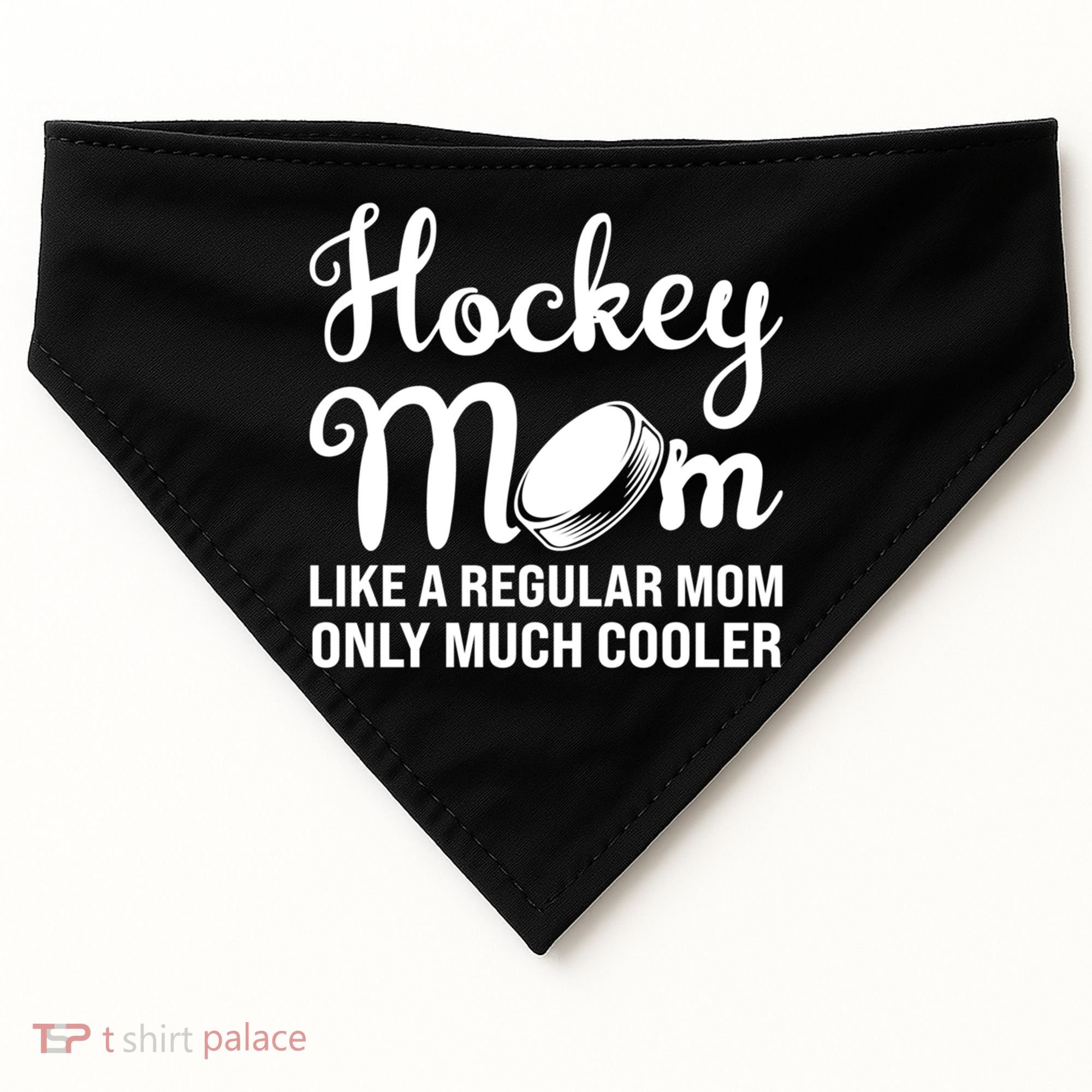 Hockey Mom Like A Regular Mom Only Much Cooler Hockey Player Gift USA-Made Doggie Bandana
