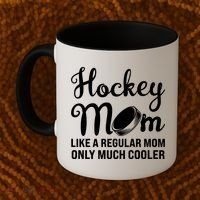 Hockey Mom Like A Regular Mom Only Much Cooler Hockey Player Gift Coffee Mug thumb 2