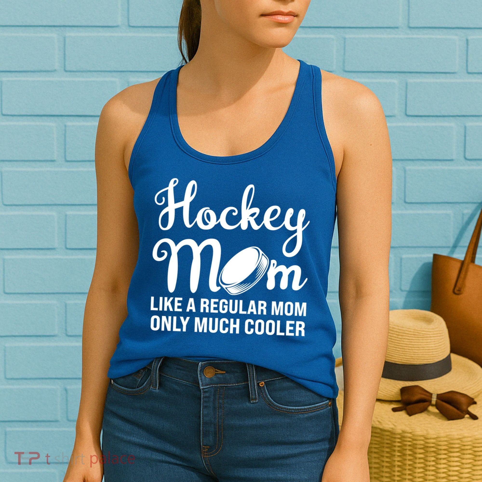 Hockey Mom Like A Regular Mom Only Much Cooler Hockey Player Gift Women's Tank Top