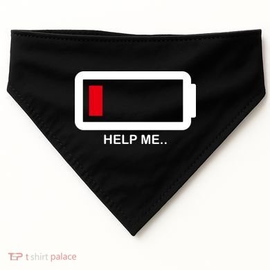 Help Me Low Battery USA-Made Doggie Bandana