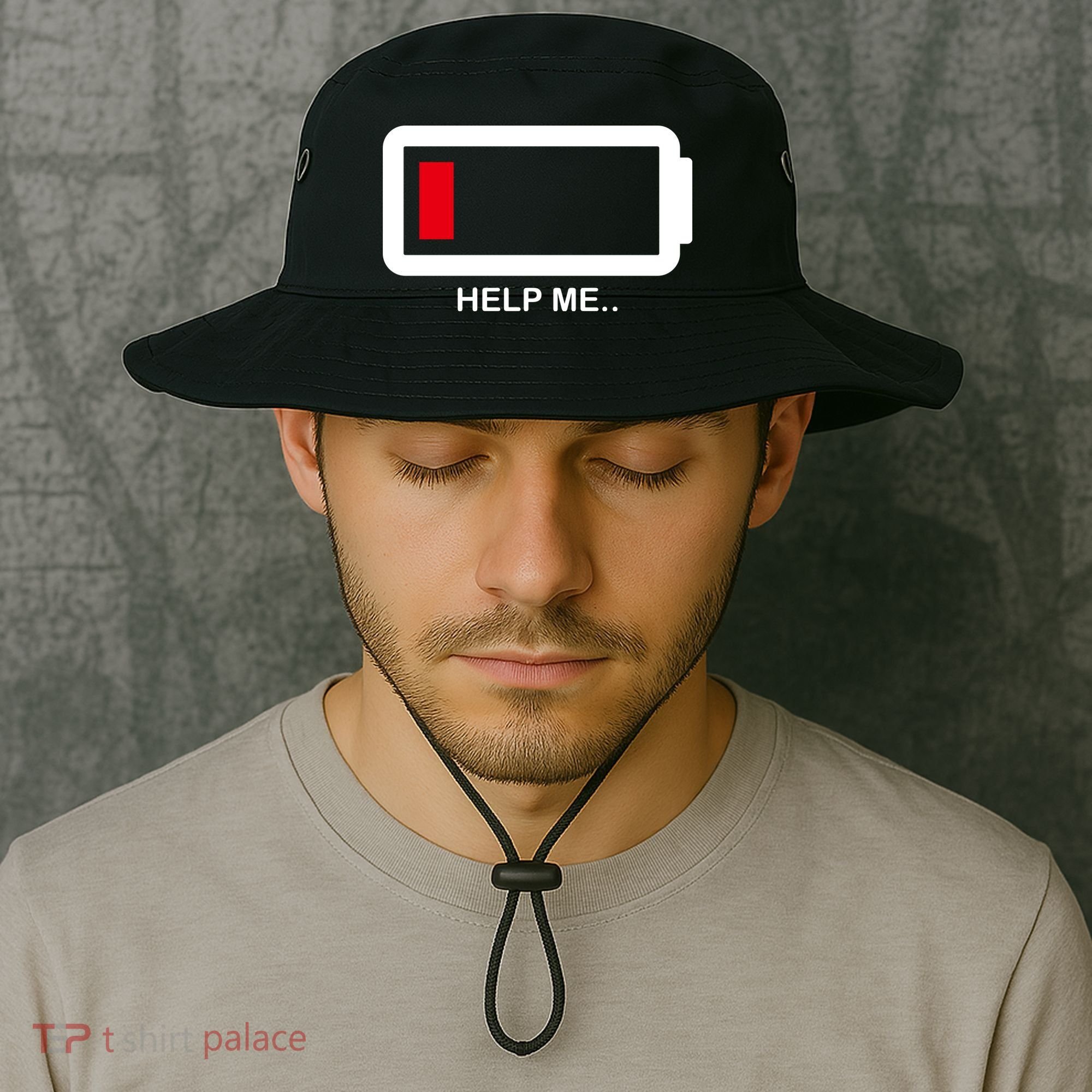 Help Me Low Battery Bucket Hat