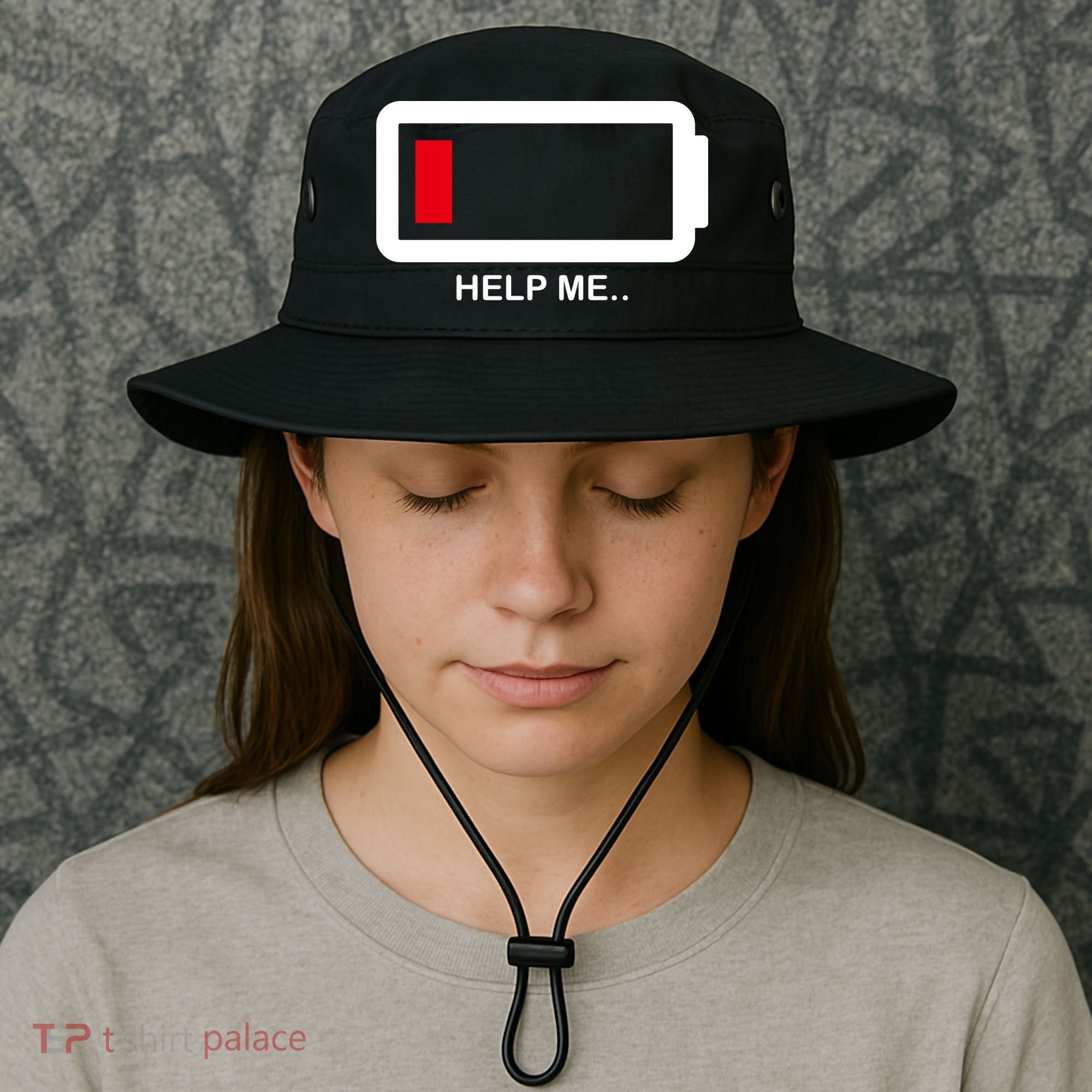 Help Me Low Battery Bucket Hat