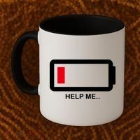 Help Me Low Battery Coffee Mug thumb 2
