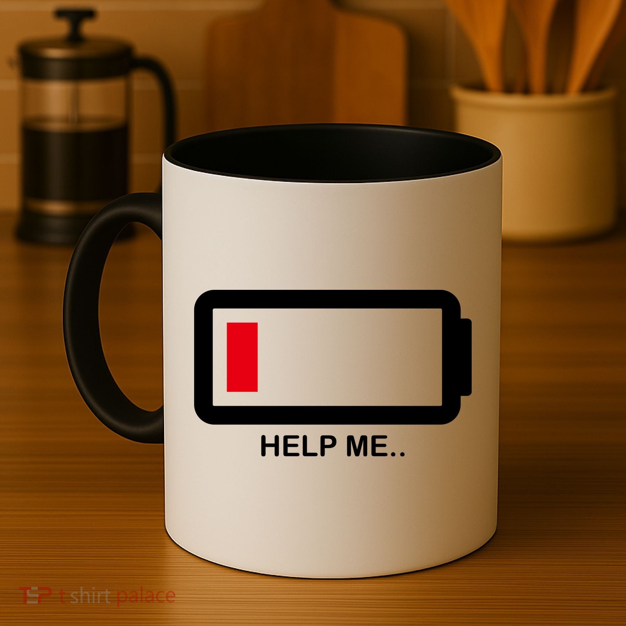 Help Me Low Battery Coffee Mug