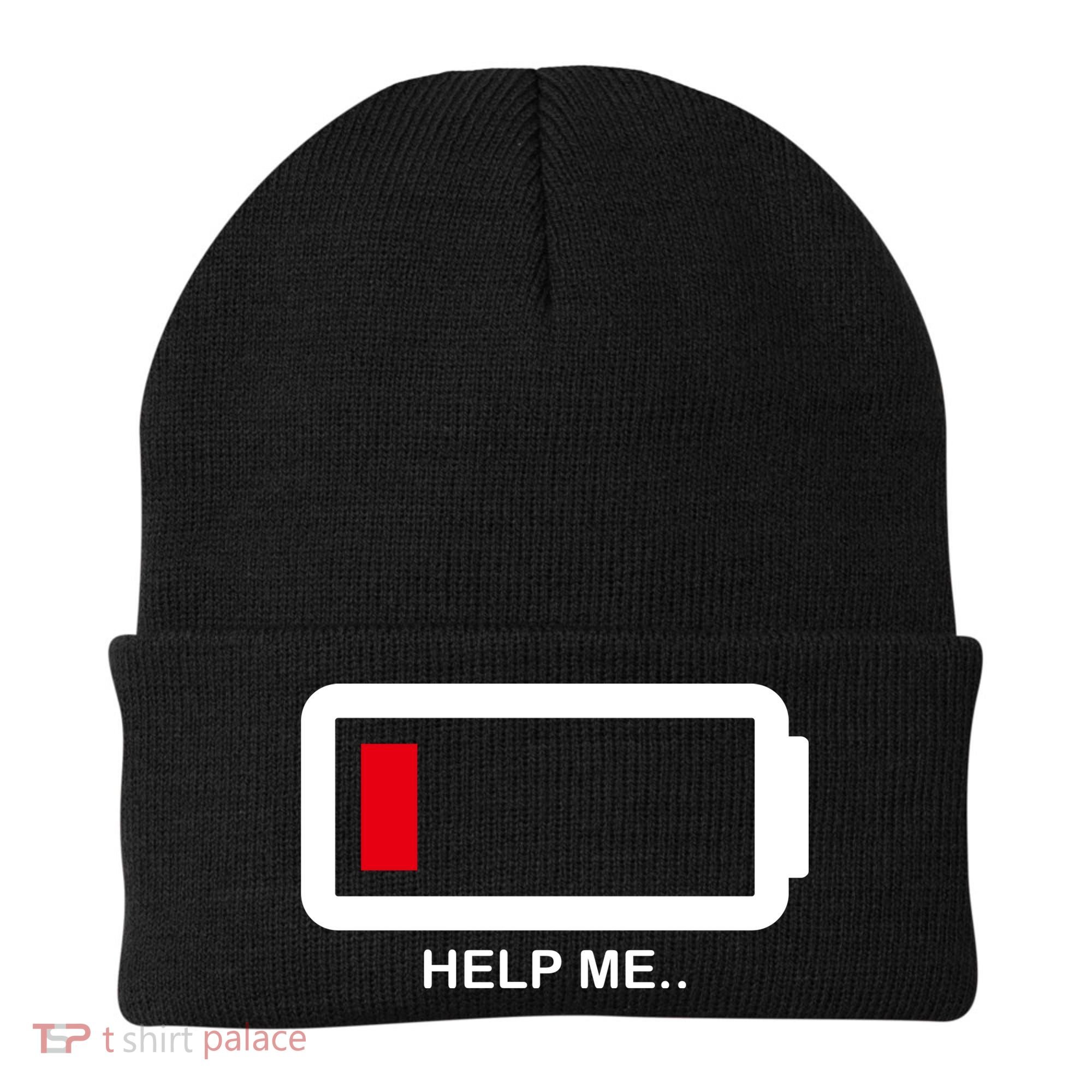 Help Me Low Battery Beanie