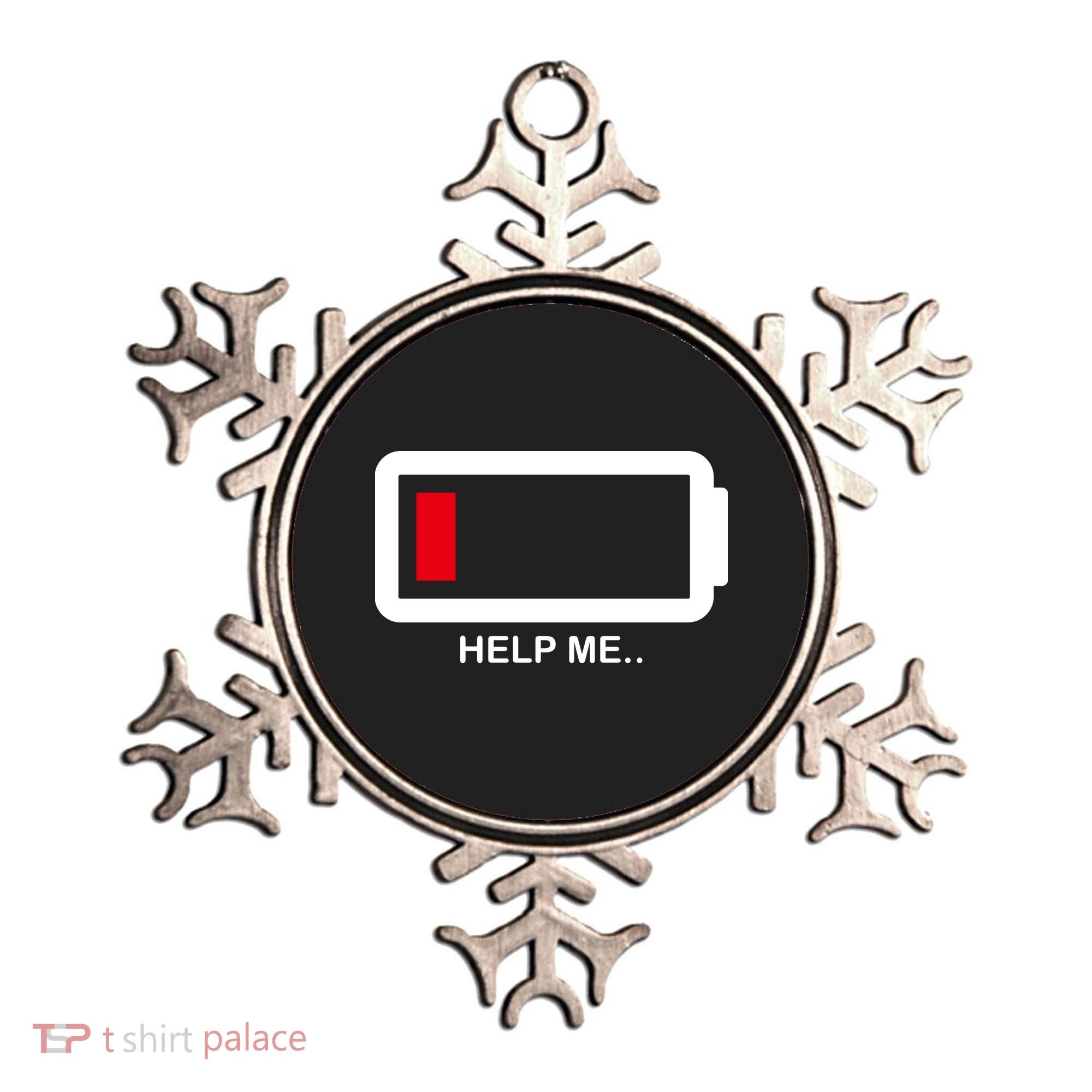 Help Me Low Battery Ornament