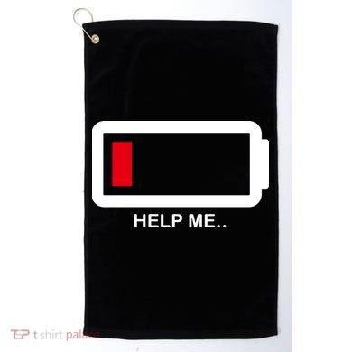 Help Me Low Battery Golf Towel