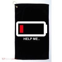Help Me Low Battery Golf Towel thumb 0